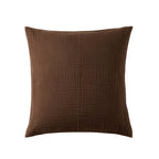 Savannah Set of 2 Tufted Muslin Cushion Covers - Chocolate - DUSK