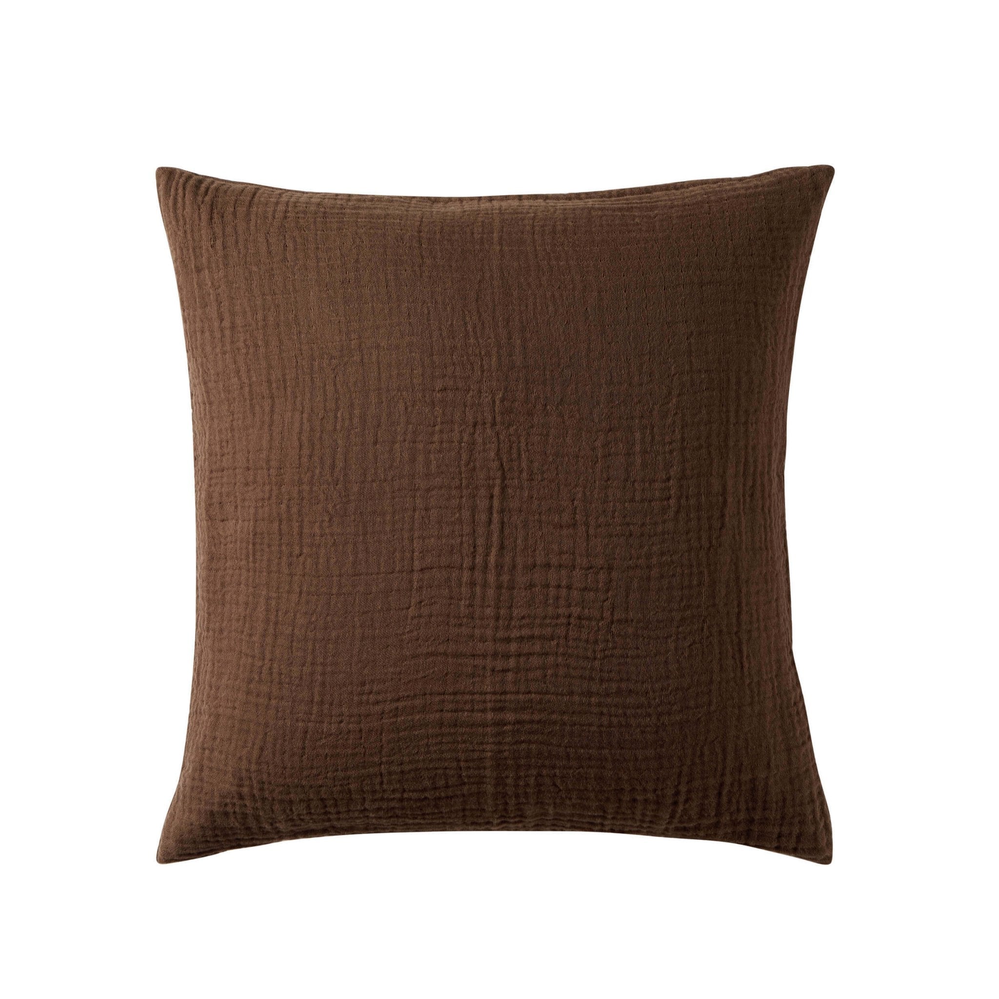 Savannah Set of 2 Tufted Muslin Cushion Covers - Chocolate - DUSK