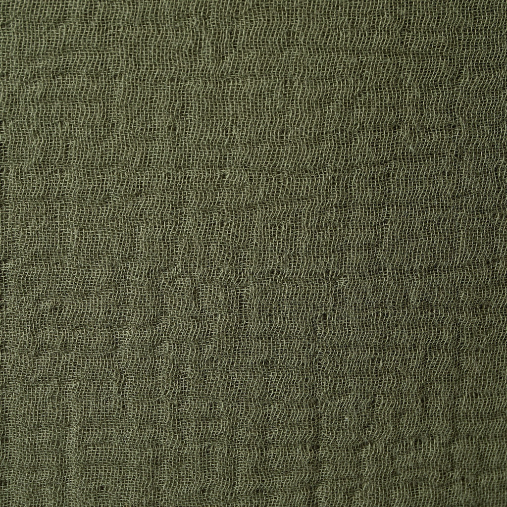 Savannah Set of 2 Tufted Muslin Cushion Covers - Olive Green - DUSK