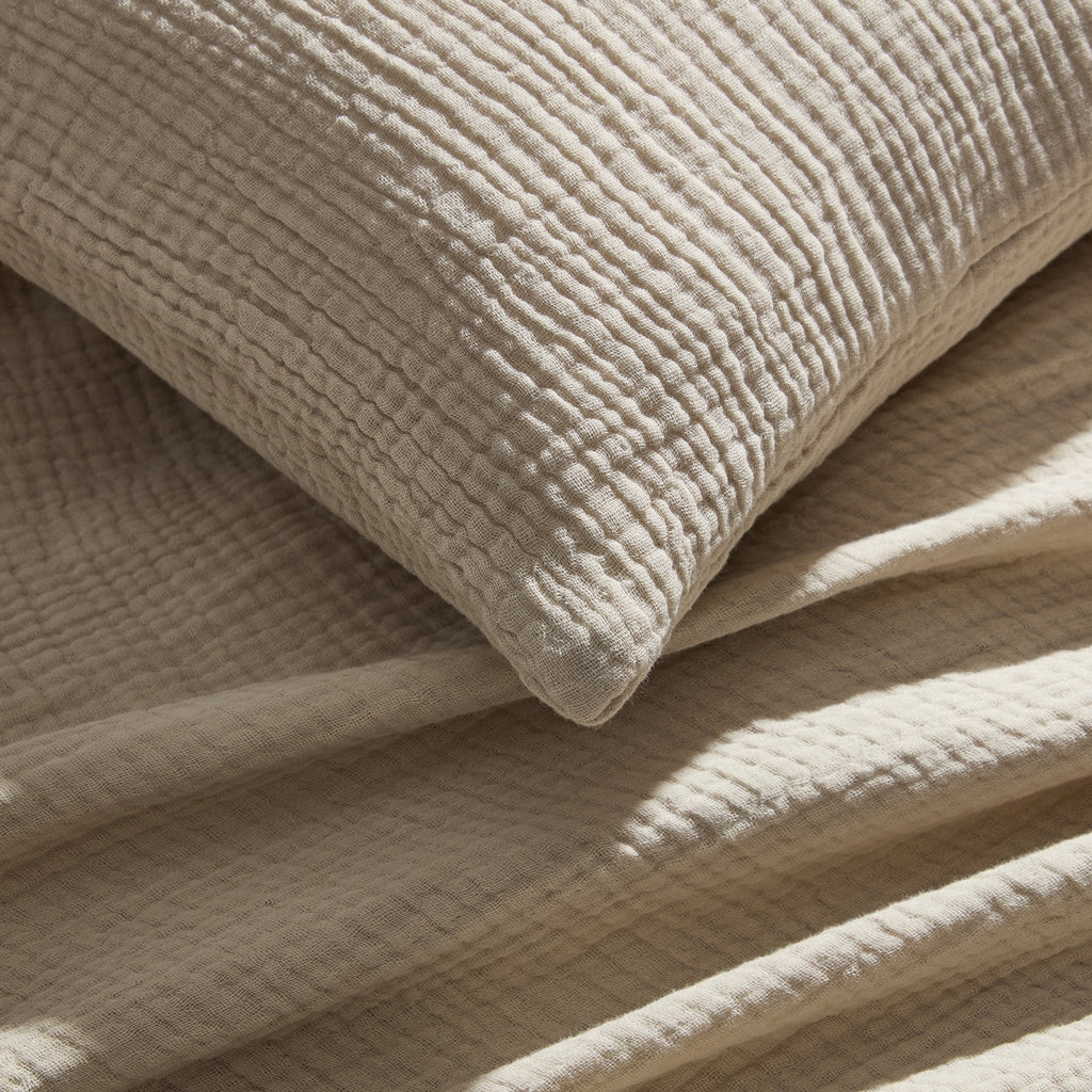Savannah Tufted Muslin Cushion Cover - Oat - DUSK