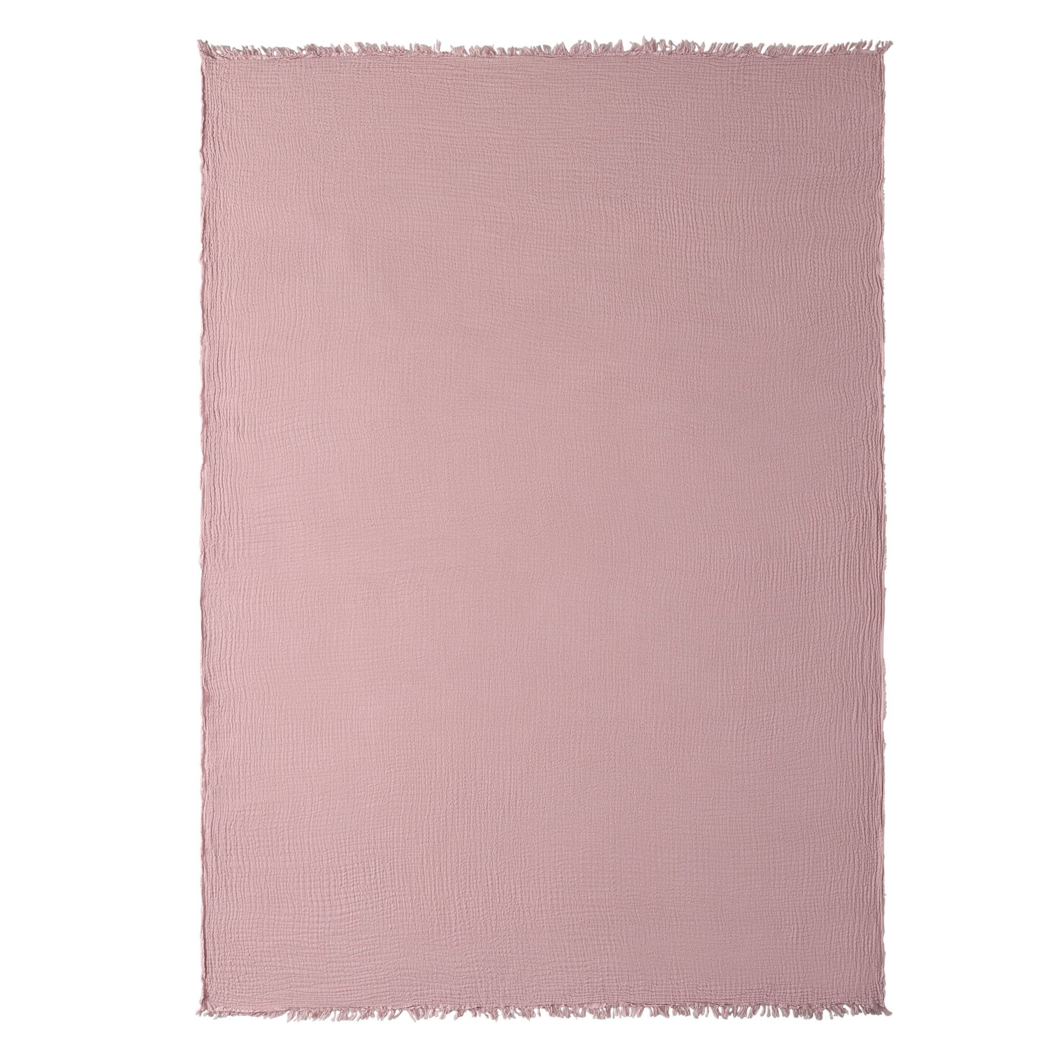 Savannah Tufted Muslin Throw - Rose - DUSK