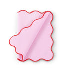 Scallop Edge Set of 4 Placemats - Pink/Red - DUSK