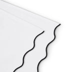 Scallop Edge Table Runner - Off White/Black - DUSK