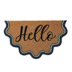 Scallop Hello Doormat - Natural/ Blue - DUSK