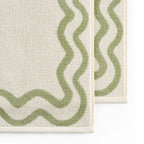 Scalloped Cotton Towels - Off - White/Olive - DUSK