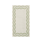 Scalloped Cotton Towels - Off - White/Olive - DUSK