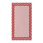 Scalloped Cotton Towels - Pink/Red - DUSK