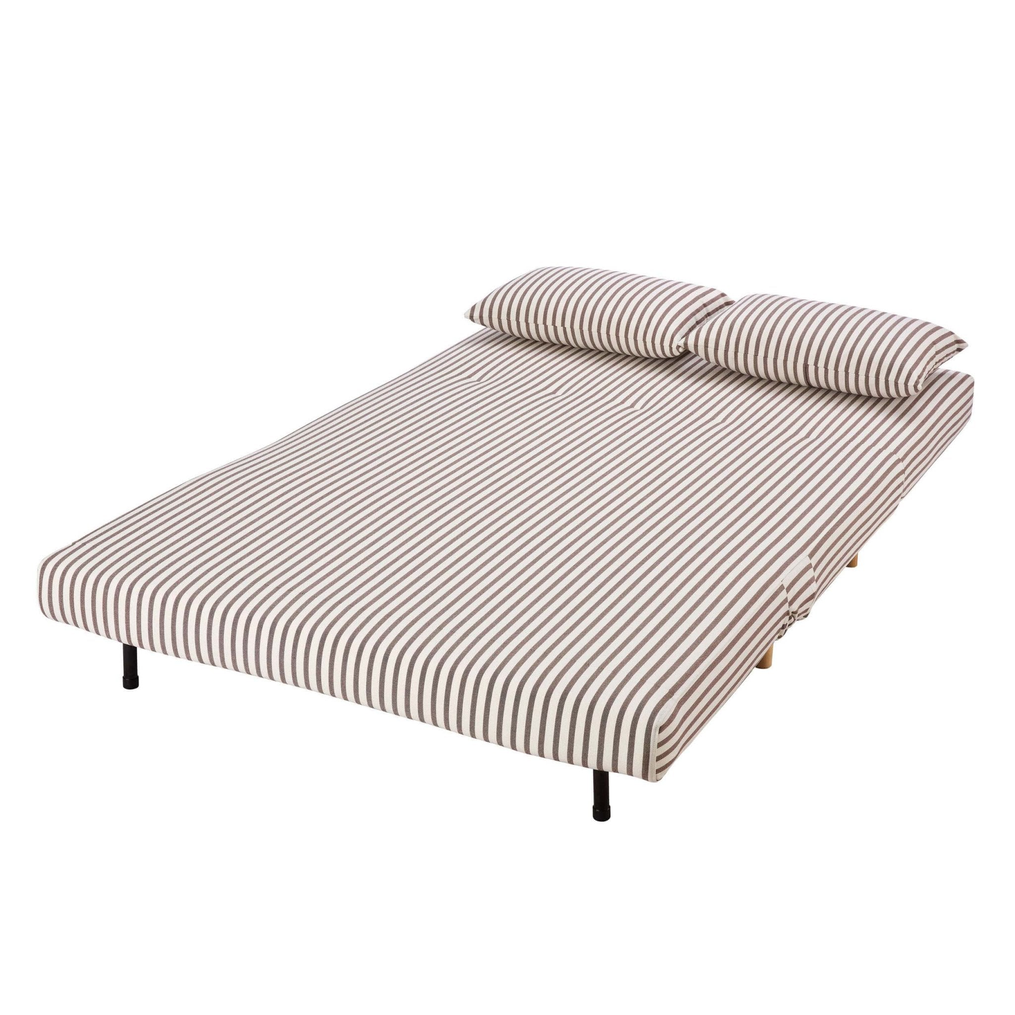 Seattle Double Click Clack Sofa Bed - Chocolate Stripe - DUSK