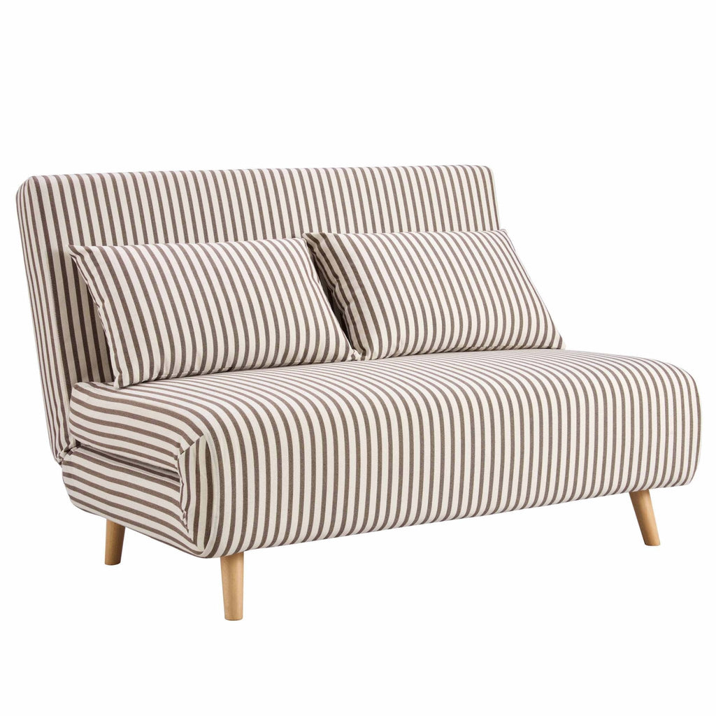 Seattle Double Click Clack Sofa Bed - Chocolate Stripe - DUSK