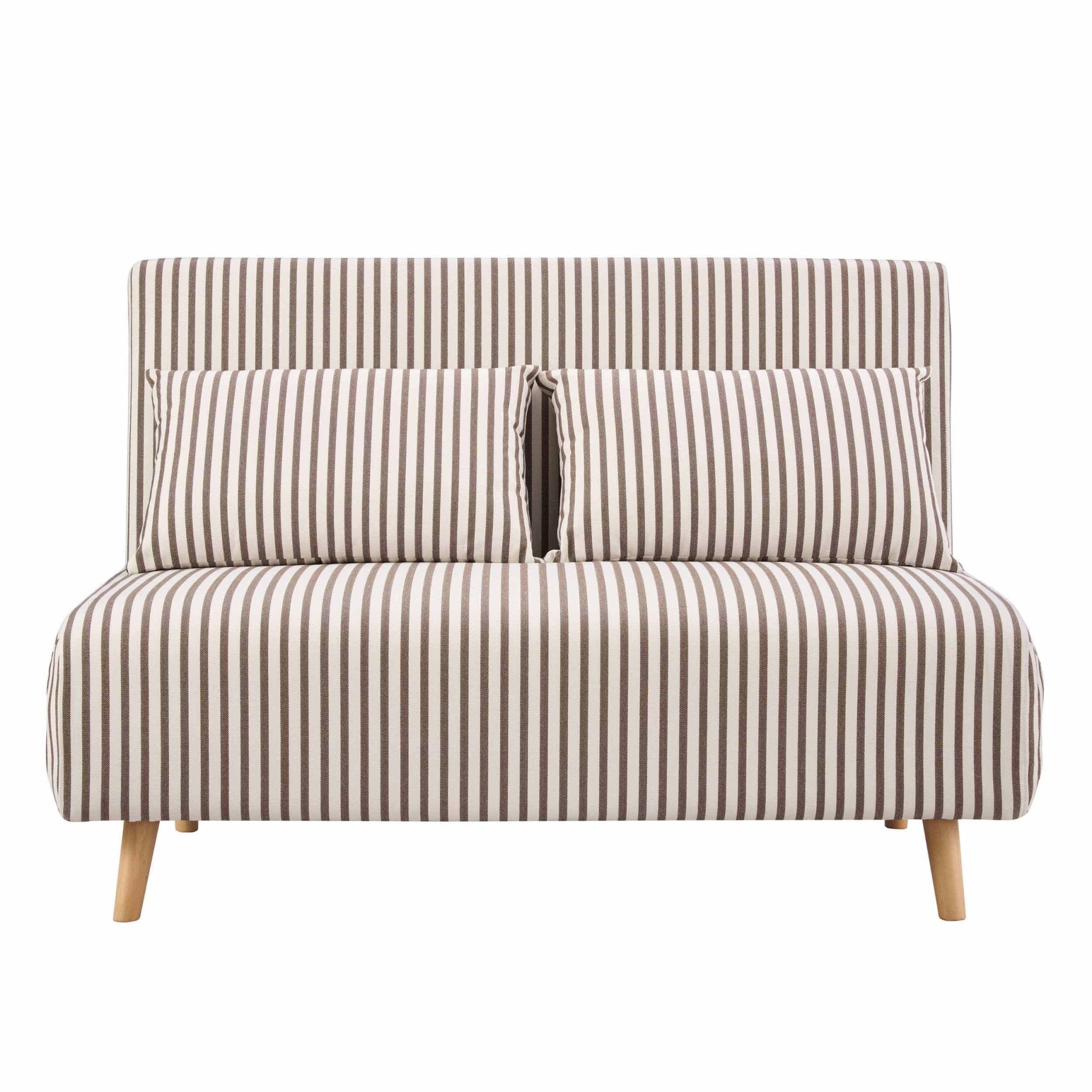 Seattle Double Click Clack Sofa Bed - Chocolate Stripe - DUSK
