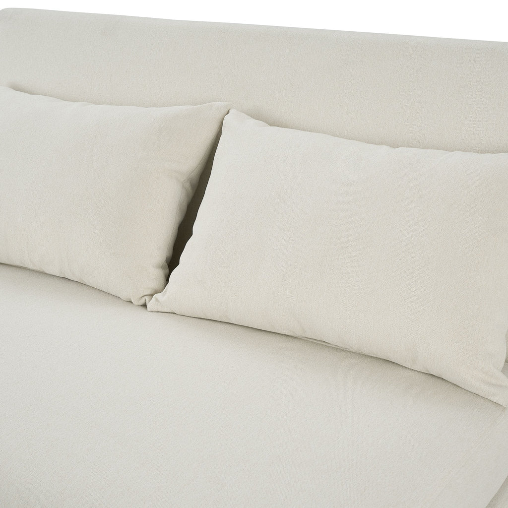 Seattle Double Click Clack Sofa Bed - Cream Linen - DUSK