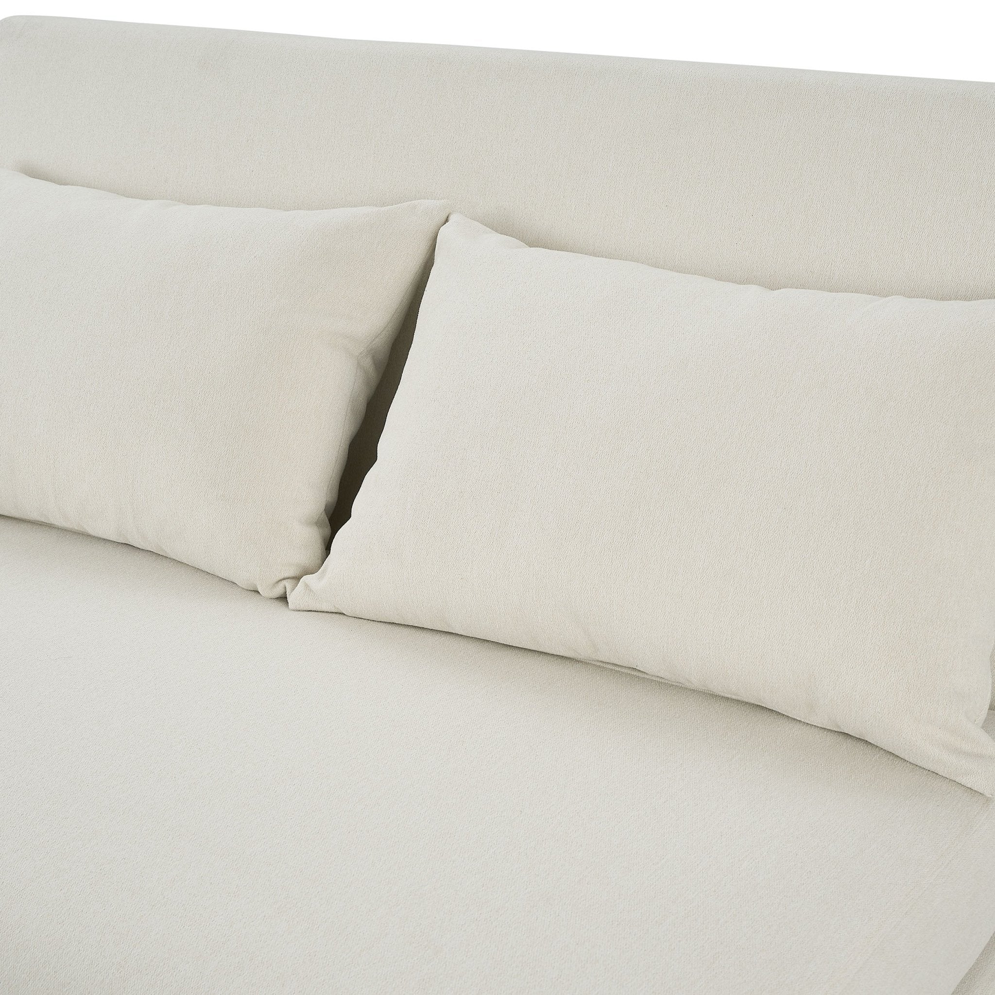 Seattle Double Click Clack Sofa Bed - Cream Linen - DUSK