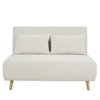Seattle Double Click Clack Sofa Bed - Cream Linen - DUSK