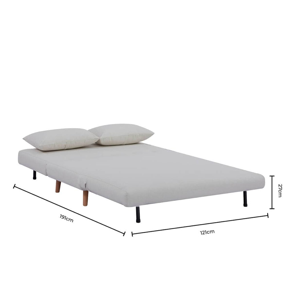 Seattle Double Click Clack Sofa Bed - Warm Natural - DUSK