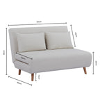 Seattle Double Click Clack Sofa Bed - Warm Natural - DUSK