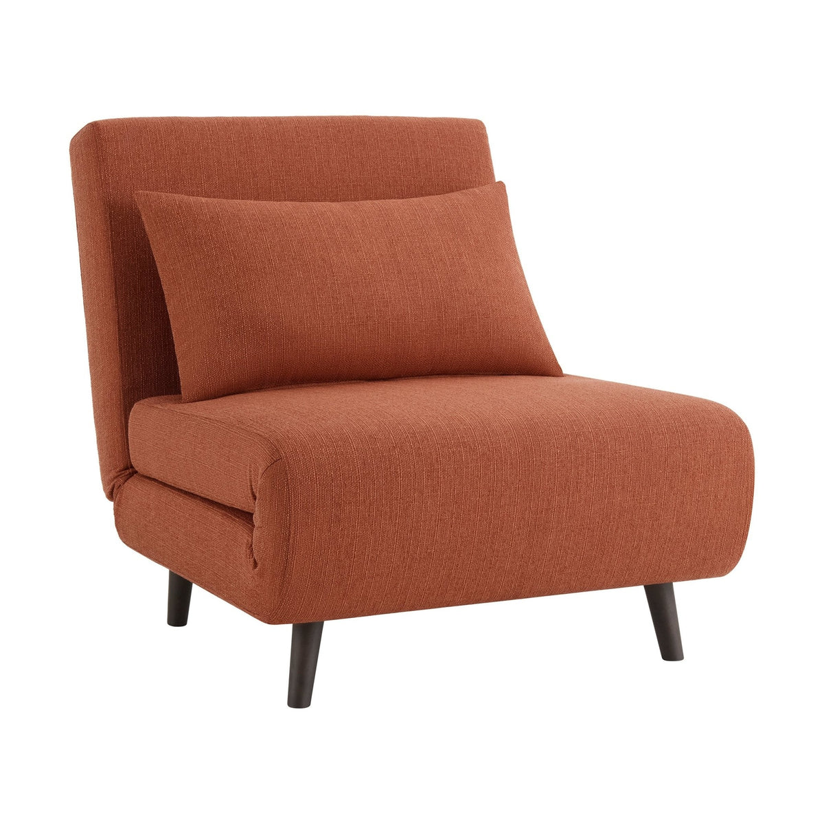Seattle Single Click Clack Sofa Bed - Burnt Orange - DUSK