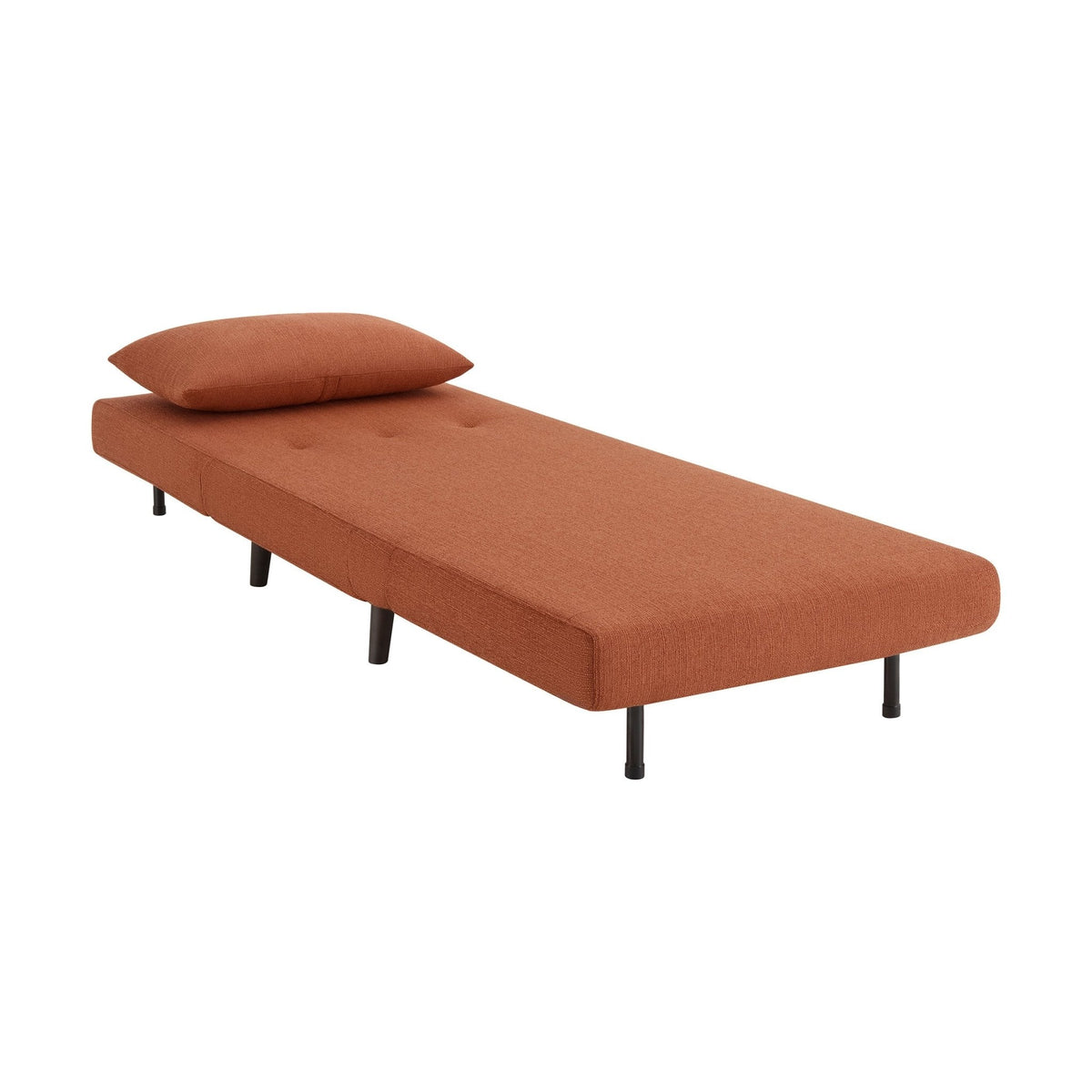 Seattle Single Click Clack Sofa Bed - Burnt Orange - DUSK