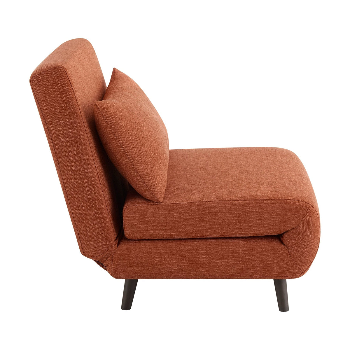 Seattle Single Click Clack Sofa Bed - Burnt Orange - DUSK