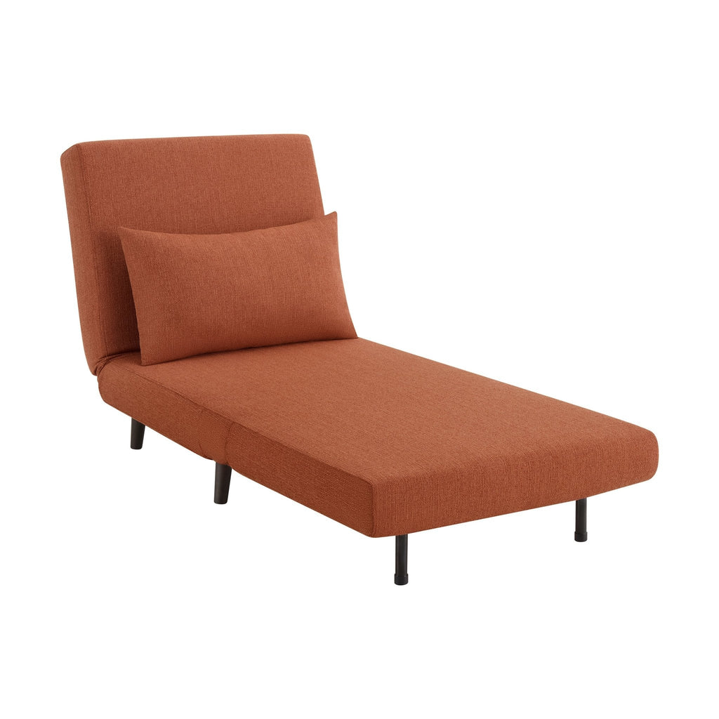 Seattle Single Click Clack Sofa Bed - Burnt Orange - DUSK