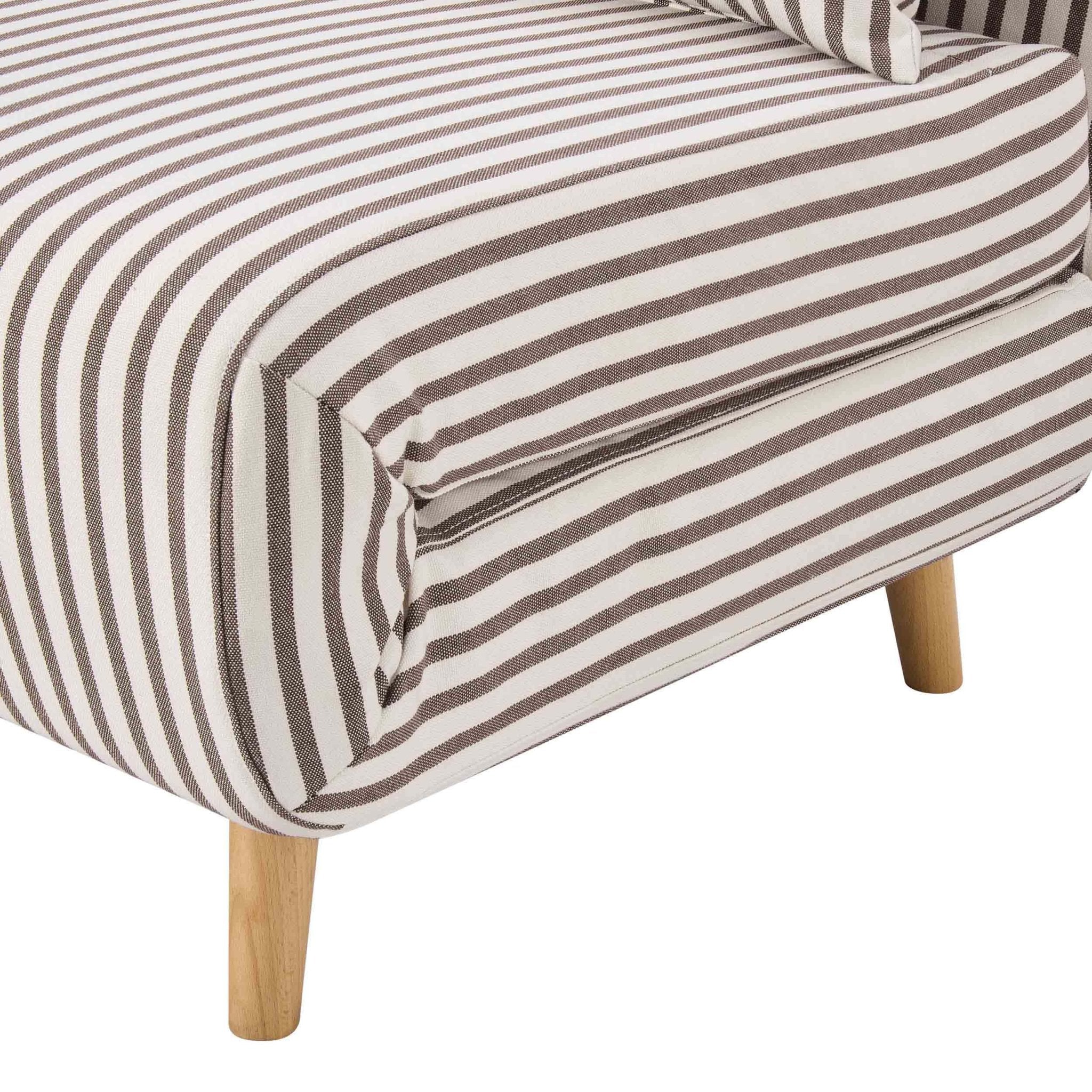 Seattle Single Click Clack Sofa Bed - Chocolate Stripe - DUSK