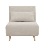 Seattle Single Click Clack Sofa Bed - Corduroy - Pebble - DUSK