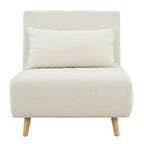 Seattle Single Click Clack Sofa Bed - Cream Linen - DUSK