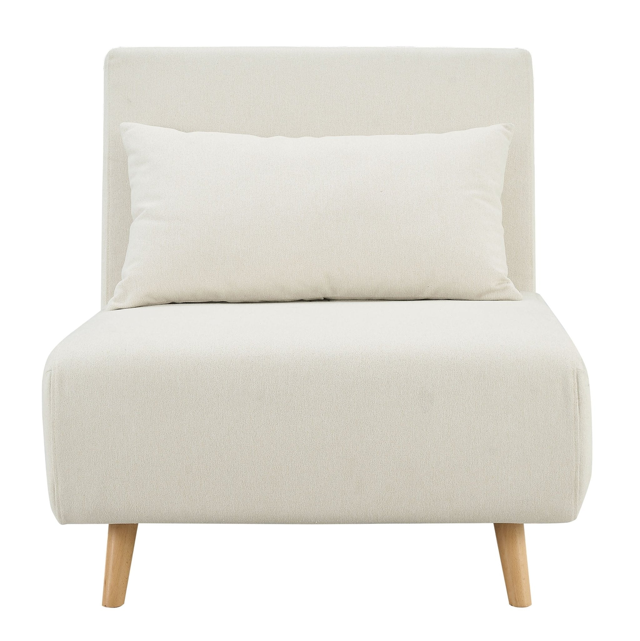 Seattle Single Click Clack Sofa Bed - Cream Linen - DUSK
