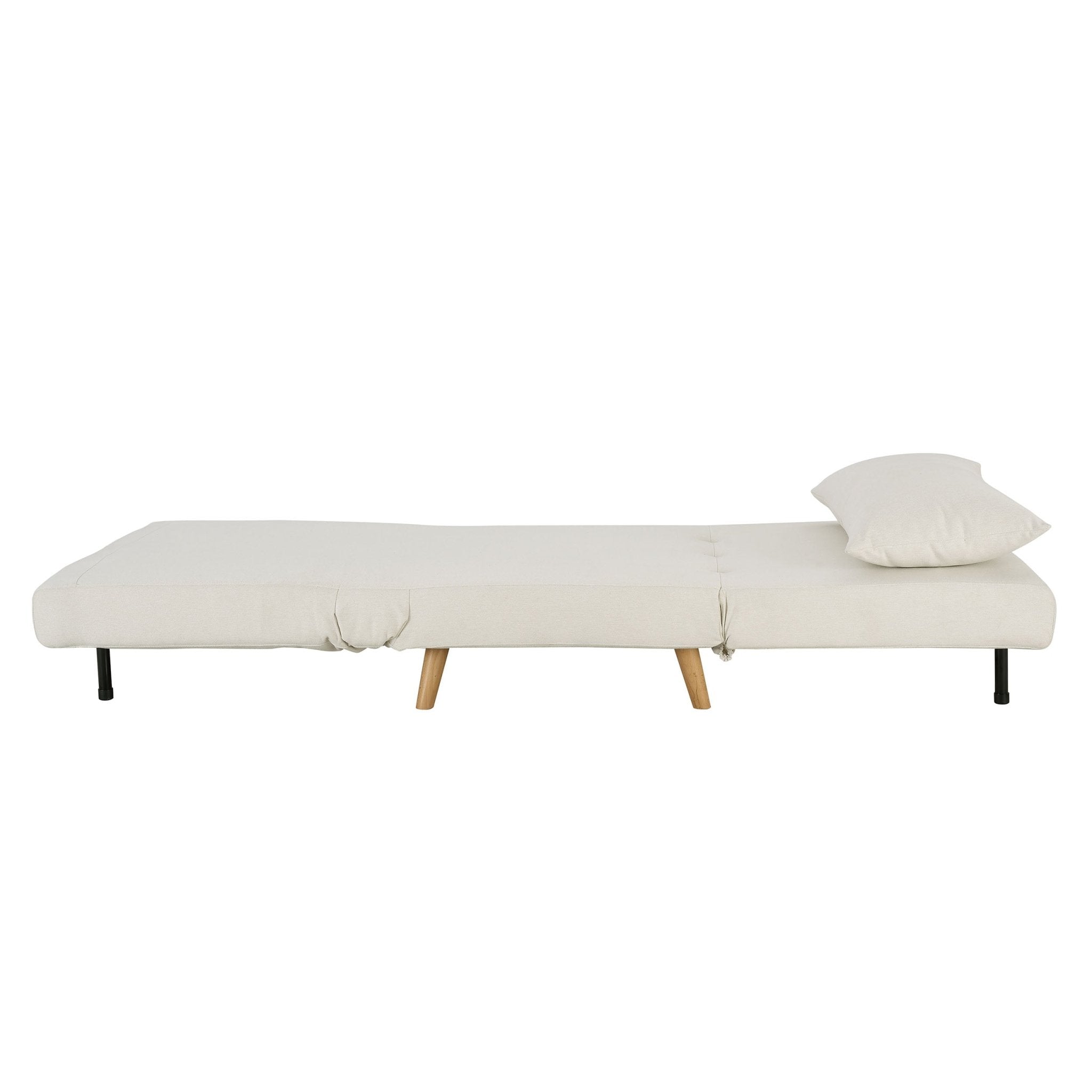 Seattle Single Click Clack Sofa Bed - Cream Linen - DUSK