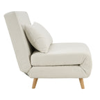 Seattle Single Click Clack Sofa Bed - Cream Linen - DUSK