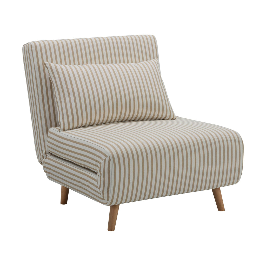 Seattle Single Click Clack Sofa Bed - Sand Stripe - DUSK