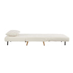 Seattle Single Click Clack Sofa Bed - Teddy Cream - DUSK