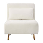 Seattle Single Click Clack Sofa Bed - Teddy Cream - DUSK