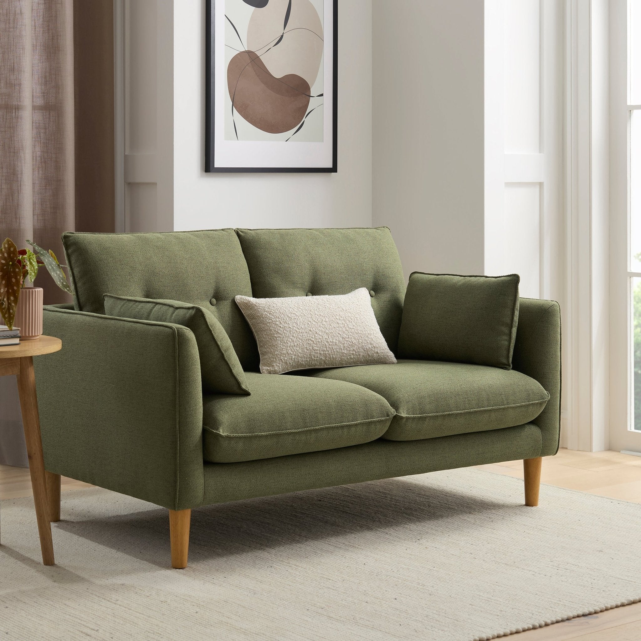 Shoreditch 2 Seater Sofa - Woven Green - DUSK