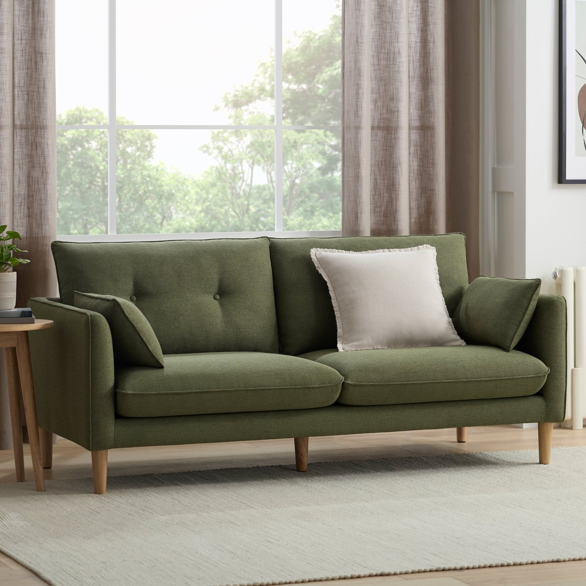 Shoreditch 3 Seater Sofa - Woven Green - DUSK