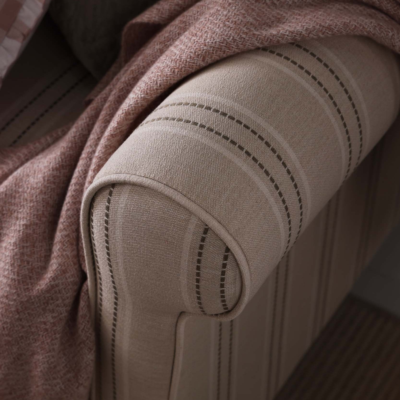 Sicily 2 Seater Sofa - Stripe - DUSK