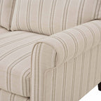 Sicily 2 Seater Sofa - Stripe - DUSK