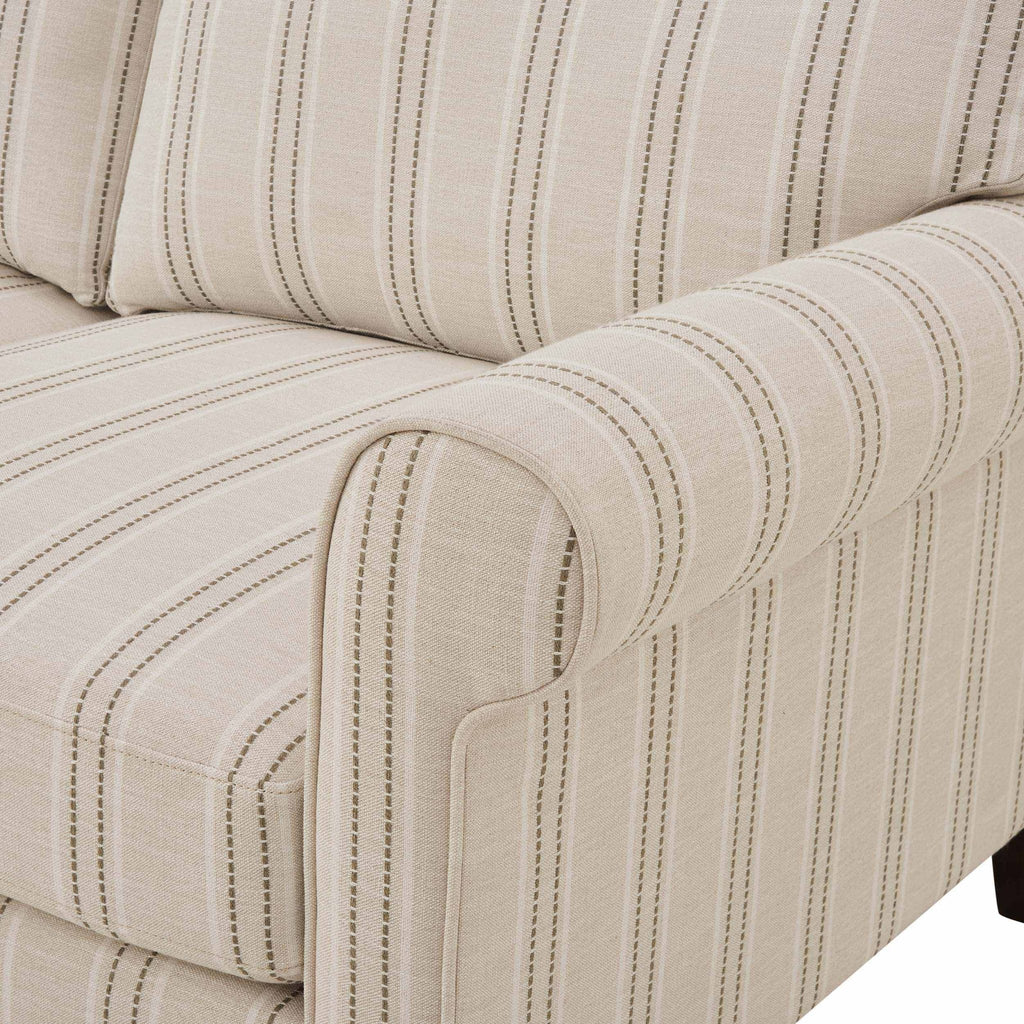 Sicily 3 Seater Sofa - Stripe - DUSK