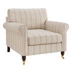 Sicily Armchair - Stripe - DUSK