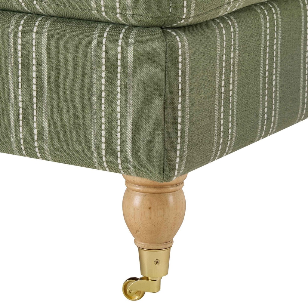 Sicily Pouffe - Green Stripe - DUSK