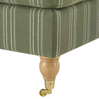 Sicily Pouffe - Green Stripe - DUSK