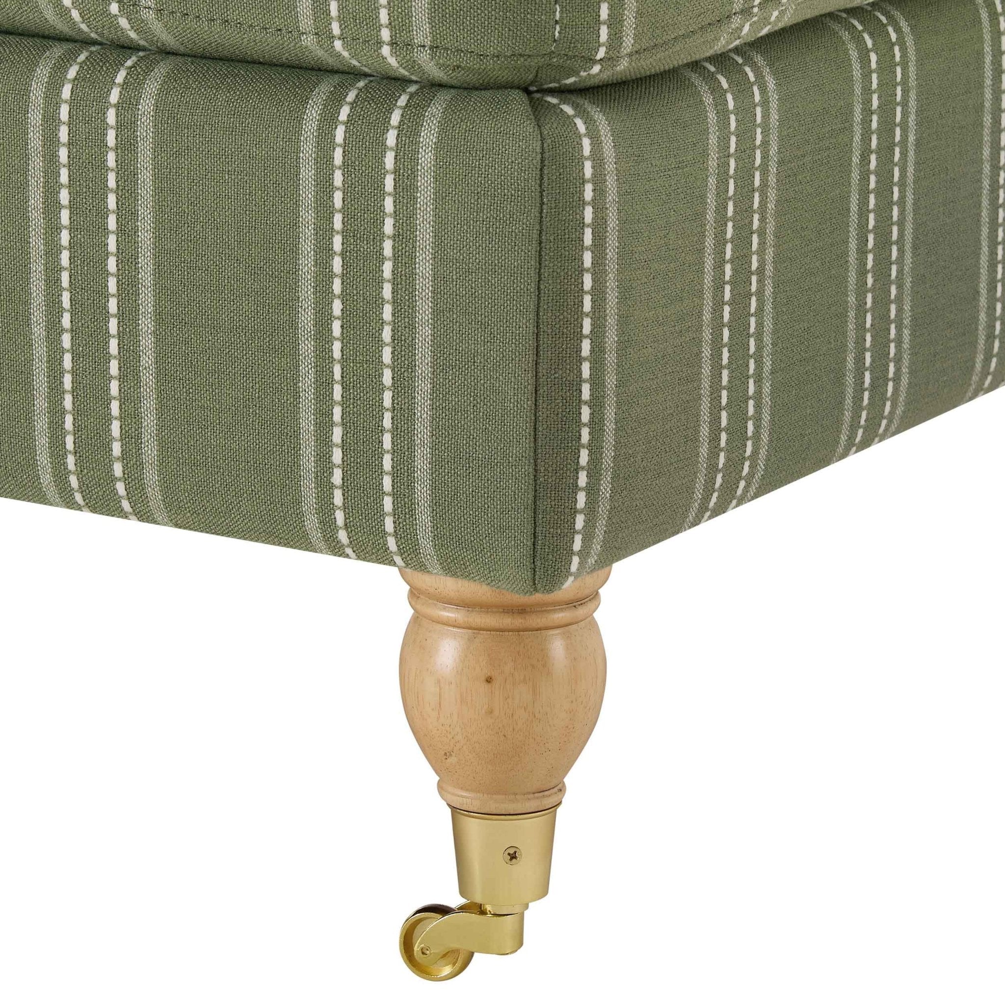 Sicily Pouffe - Green Stripe - DUSK