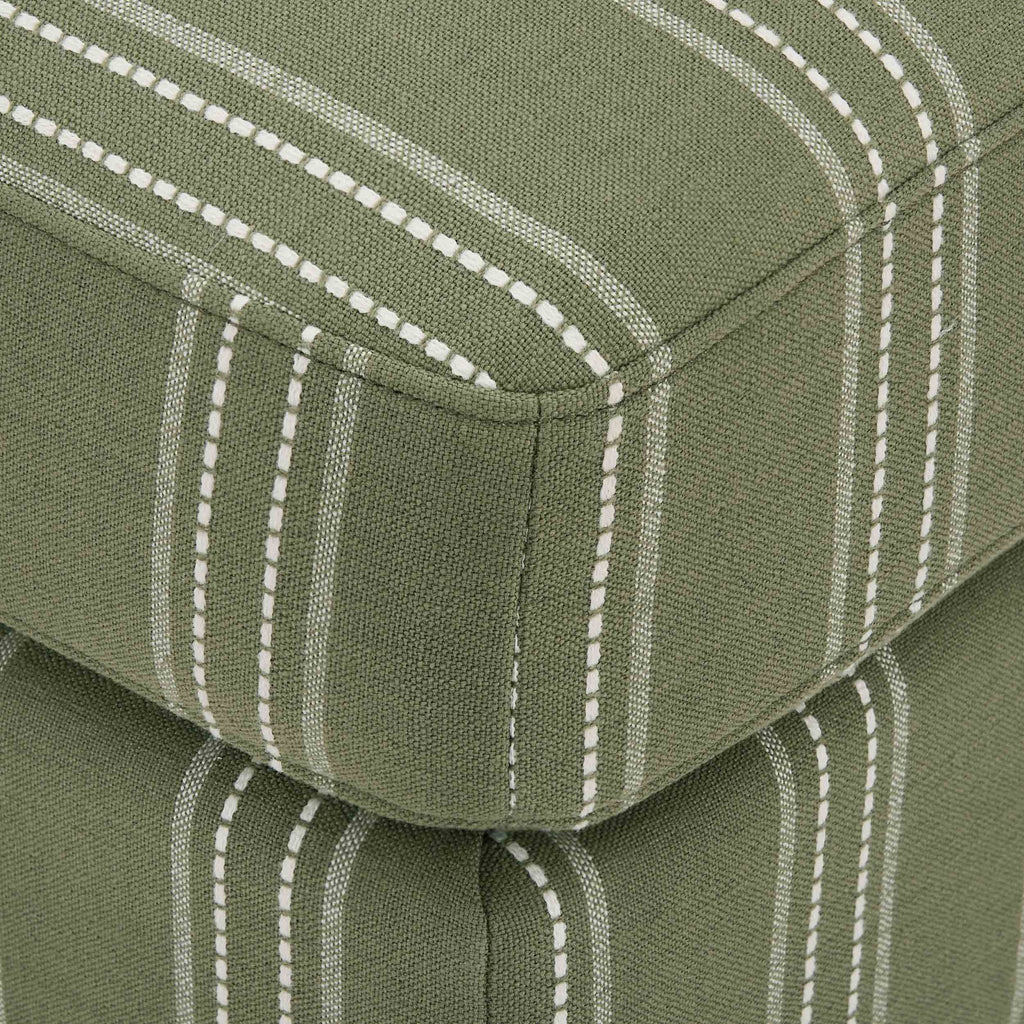Sicily Pouffe - Green Stripe - DUSK