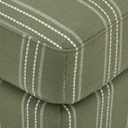 Sicily Pouffe - Green Stripe - DUSK