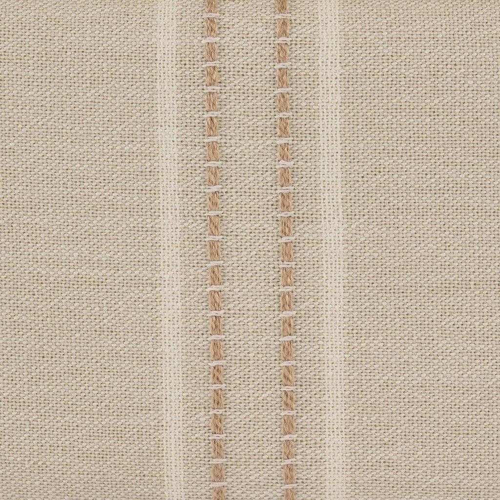 Sicily Pouffe - Natural Stitched Stripe - DUSK