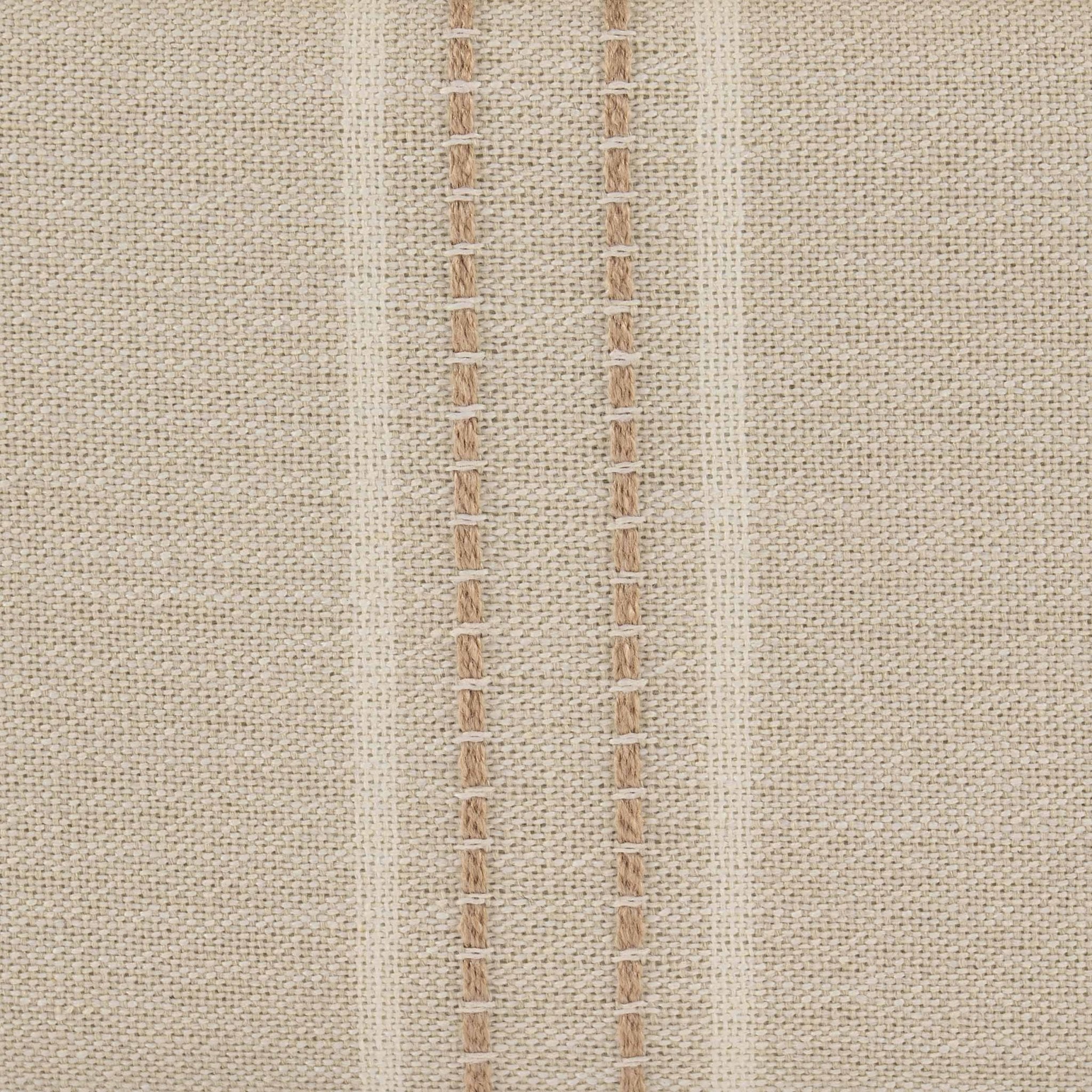 Sicily Pouffe - Natural Stitched Stripe - DUSK
