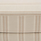 Sicily Pouffe - Natural Stitched Stripe - DUSK