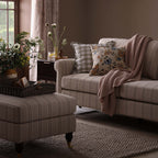 Sicily Pouffe - Stripe - DUSK
