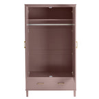 Sienna 2 Door Wardrobe with Drawer - Dusty Mauve - DUSK