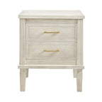 Sienna 2 Drawer Bedside Table - Natural/Gold - DUSK