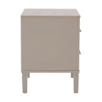 Sienna 2 Drawer Bedside Table - Taupe - DUSK